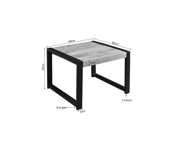 Bijzettafel Boaz 60 cm