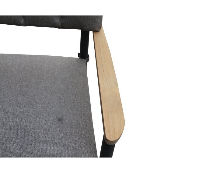 Alicante alu dining chair with teak armrest FSC 100%