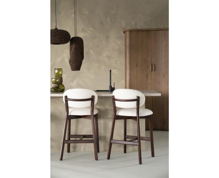 Barstoel Mikky bruin - beige | Eleonora