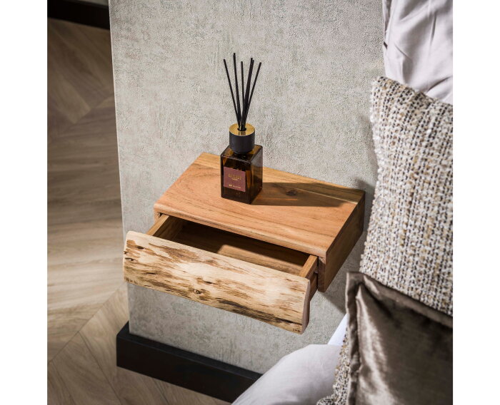 Nachtkastje 1L set/2 tree XS - Massief acacia naturel