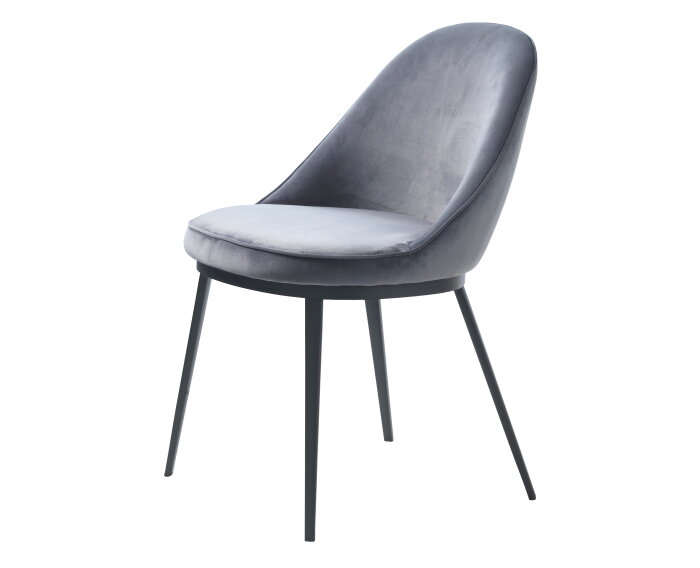 GAIN CHAIR STEEL GREY VELVET