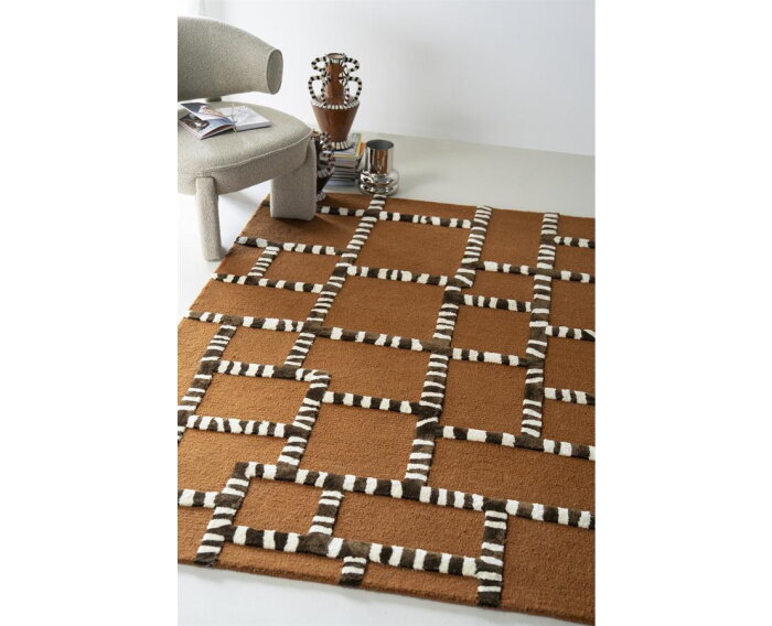 Carpet StripeScape 290x190cm - caramel | BY-BOO