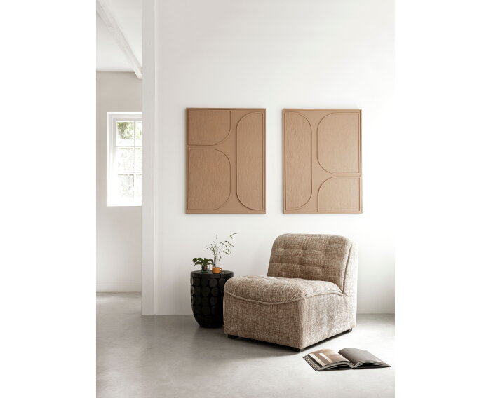 MUST Living fauteuil Liberty - Glamour sand - 75x67x85 cm