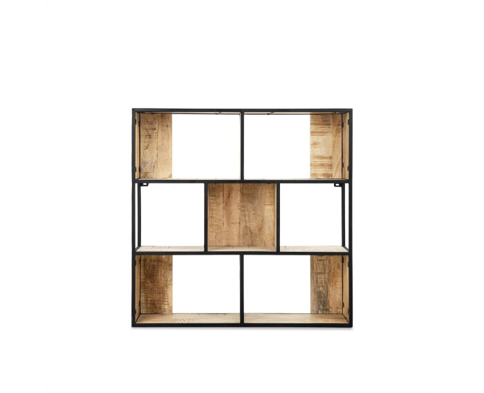 Wandrek Nova vierkant mangohout 80x80 cm