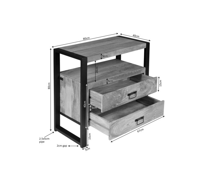 Ladenkast Britt | 80 cm