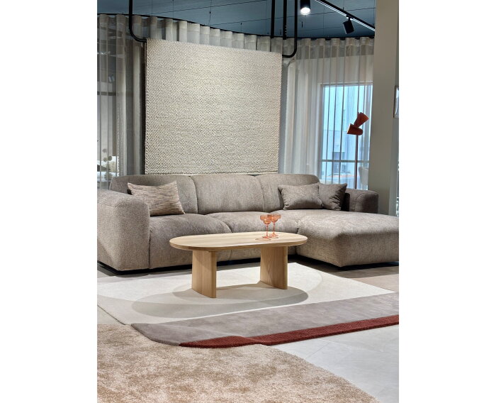 Hoekbank Kiki Cremona 14 - chaise lounge arm links + 2-zits arm rechts - 282x165 cm - Beige