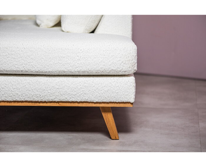 Hoekbank Avelon Rechts By-Olaf – Stof Abriamo Naturel – Houten Poten – 3-zits met hoek links – 292 x 202 cm