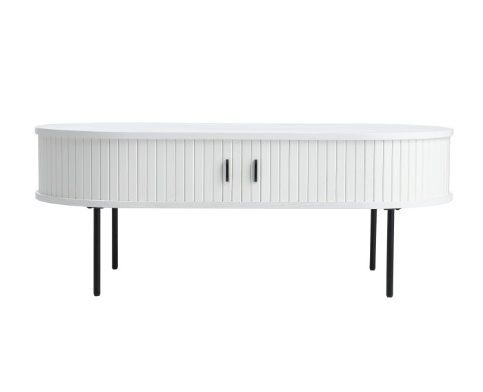 Salontafel Nola Ovaal 120x60 cm - wit