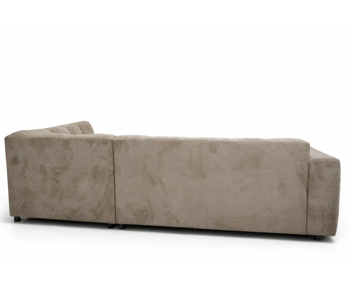 Hoekbank Cosy rechts stof Egon 40 Taupe &ndash;  272x215x78 cm - modern