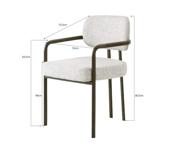 Eetkamerstoel Milan Beige - Japandi