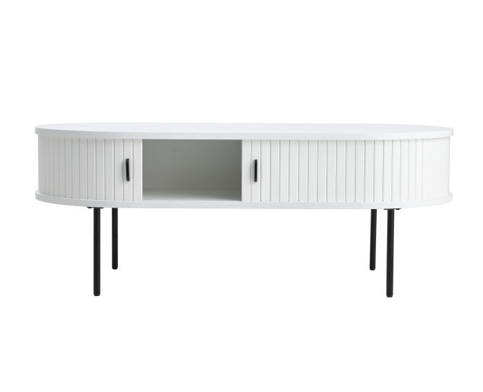 Salontafel Nola Ovaal 120x60 cm - wit