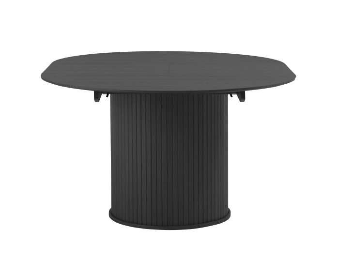 Eettafel Nola rond eikenhout uitschuifbaar &Oslash;120-167 cm - zwart