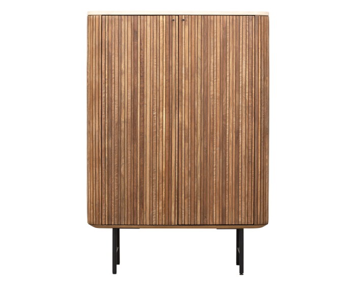 Cupboard Lagoon, 2 doors,130x90x40 cm, teakwood + mortex