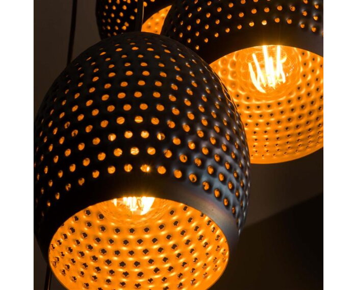 Hanglamp 5L getrapt punch mix - Zwart bruin