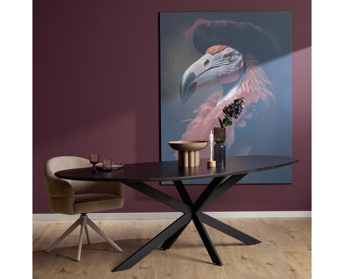 Eettafel Cloud organisch eiken | 280 cm | Zwart