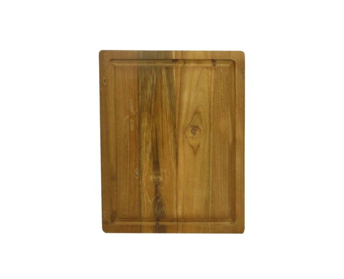 Snijplank naturel met groef - 35x25x3 - Naturel - Oud Teakhout