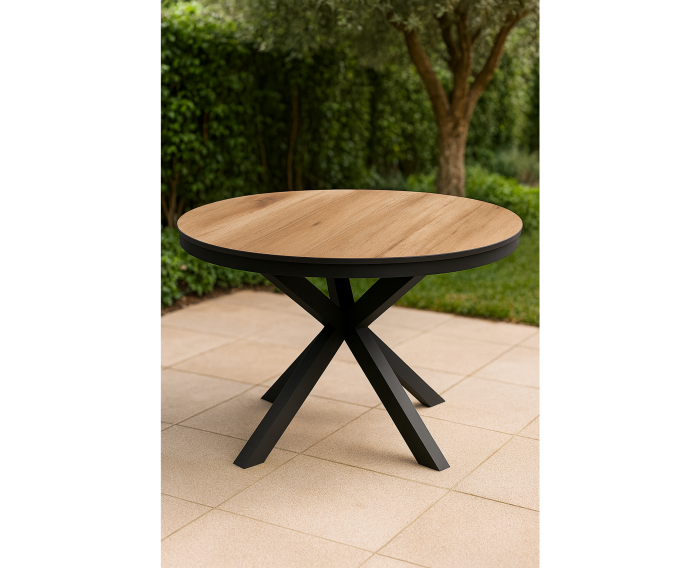 Tuintafel Milano rond &Oslash;120cm - Houtkleur