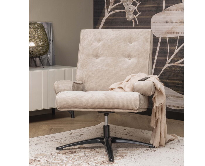 William Draaifauteuil Naturel - WOOOD Exclusive