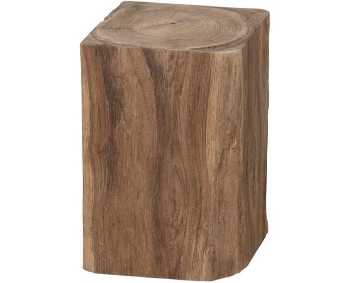 MUST Living bijzettafel Rio - teakhout stam - 38x25x25 cm