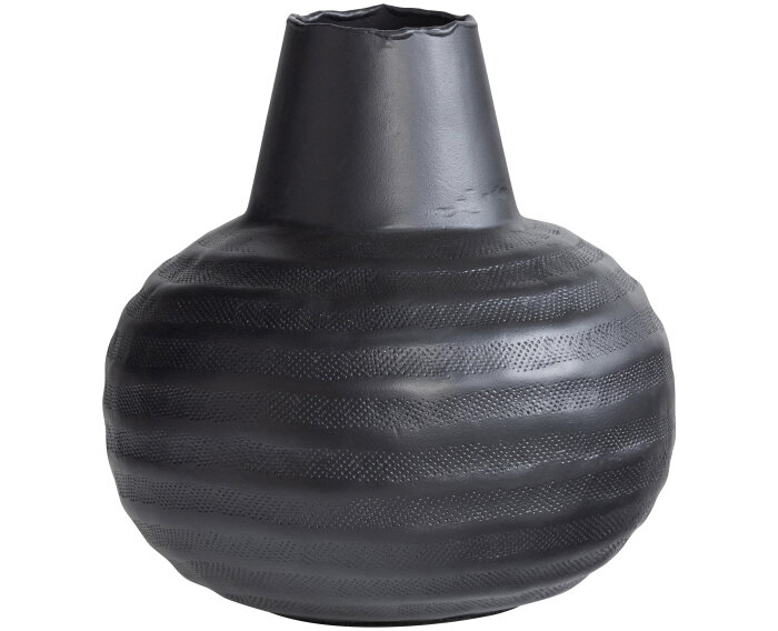 Yuri Vaas Metaal Zwart 24xØ24cm - WOOOD Exclusive