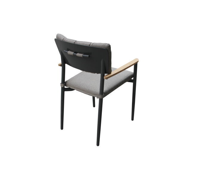 Alicante alu dining chair with teak armrest FSC 100%
