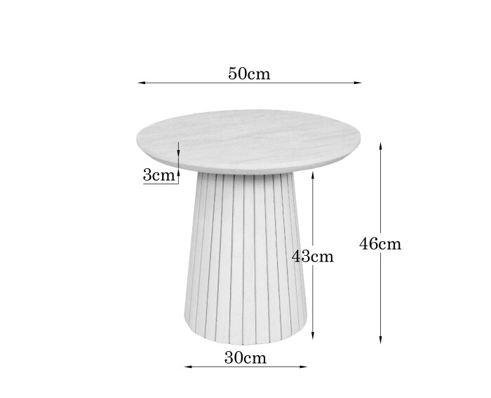 Salontafel Solana Bruin Mangohout 50 cm