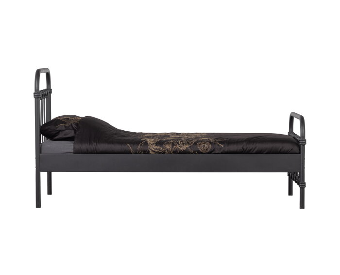 Moos Bed Metaal Zwart 90x200 Cm - WOOOD