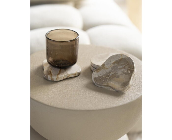 Coaster Marrone (set of 4) 11x6cm - beige | BY-BOO