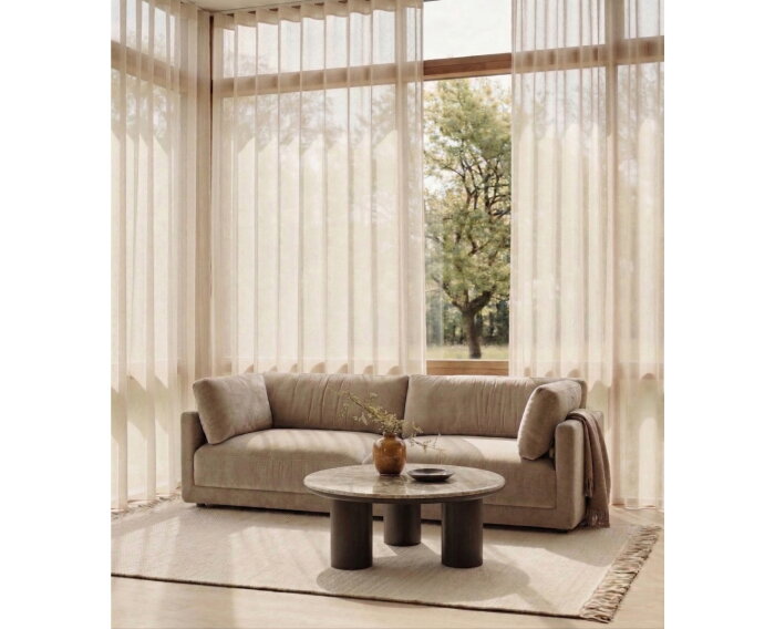 Salontafel Piazze rond &Oslash;90 cm marmer - Beige