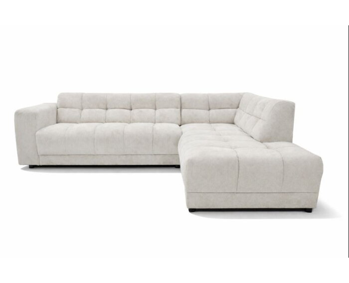 Hoekbank Cosy rechts stof Egon 26 beige &ndash;  272x215x78 cm - modern