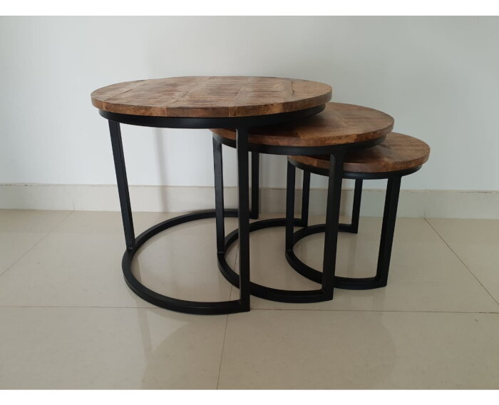 Salontafel set van 3 mangohout