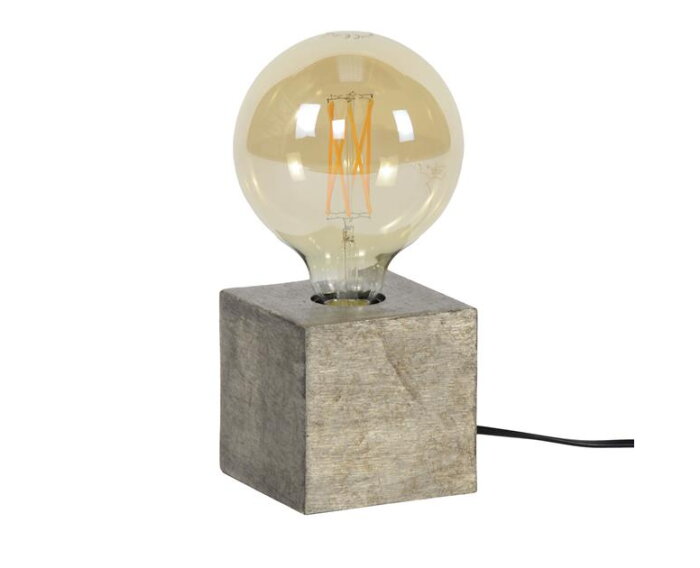 Tafellamp block - Antiek Nikkel
