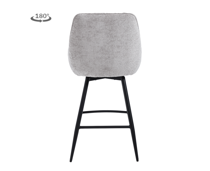 Trino Barstoel - fabric Trenza 08 oyster (draaibaar)