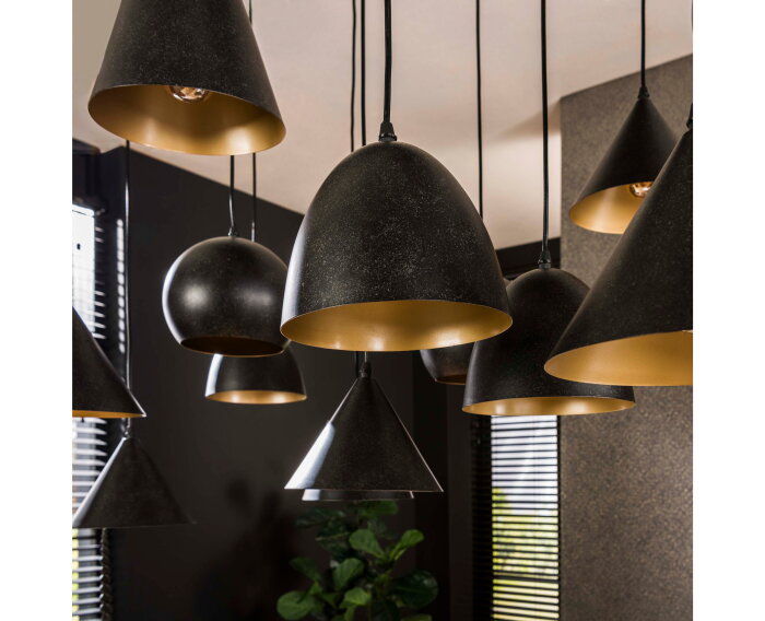 Hanglamp Modulo XXL metaal 18 lampen - Artic zwart