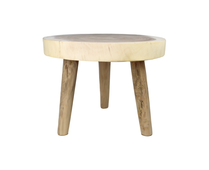 Bijzettafel - Rond - ø50 cm - Naturel - Munggur