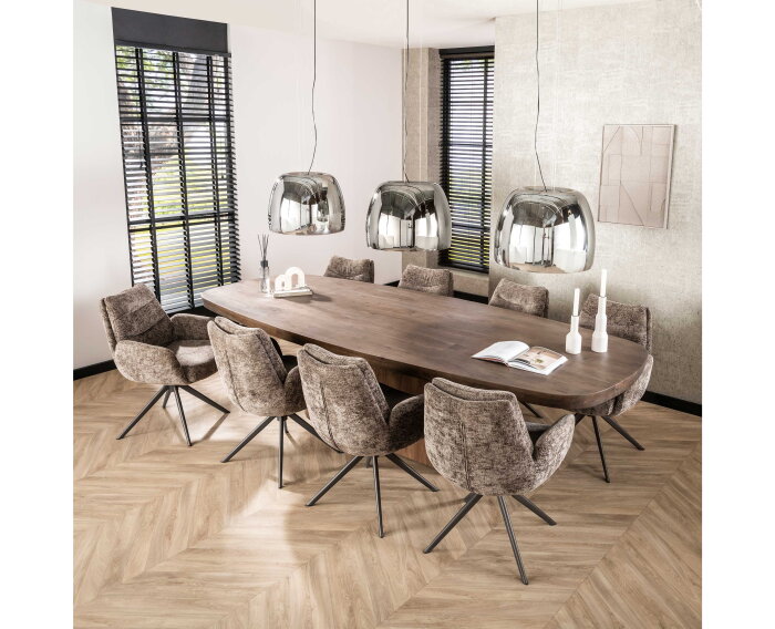 Armstoel Lounge draaibaar VPE2 - Hoven taupe-bruin