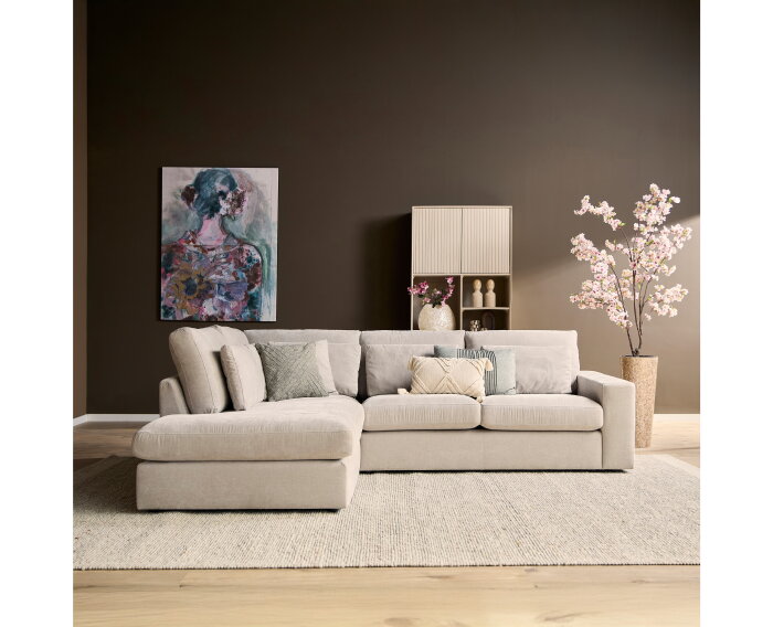 MySofa Jesse | 2,5 zits + Ottomane Rechts | Beige