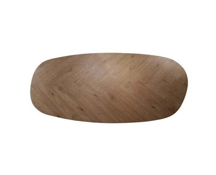 Eetkamertafel 215 organisch - Gerecycled teakhout fineer