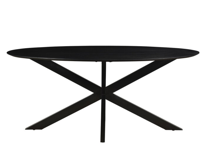 Oslo Oval Acasia Black 180 cm | Livingfurn