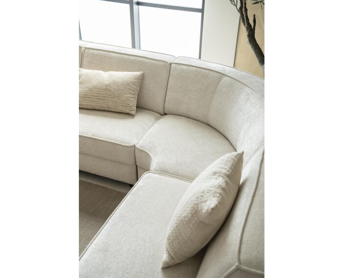 SEVN Arianne modulaire hoekbank &ndash; Leaf 01 Natural - Zelf samen te stellen - 300x232 cm