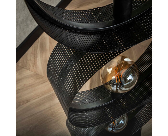 Vloerlamp 3L ring geperforeerd - Charcoal