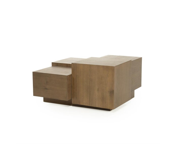 Salontafel Quinten vierkant 80x80cm - bruin | Eleonora