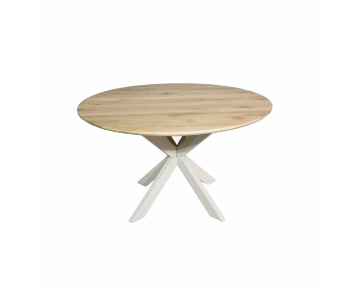 Eiken eettafel Ferris | Rond 110 cm | Naturel | Poot Sand