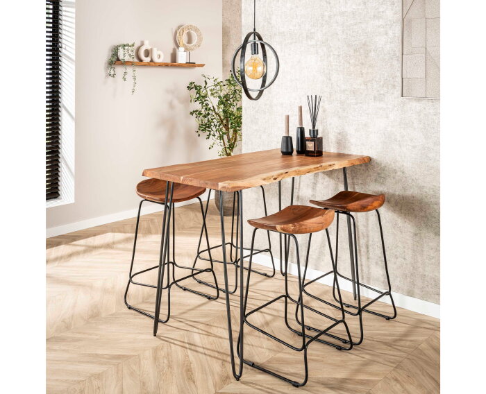 Bartafel Timber Acacia 130x70 cm - Naturel