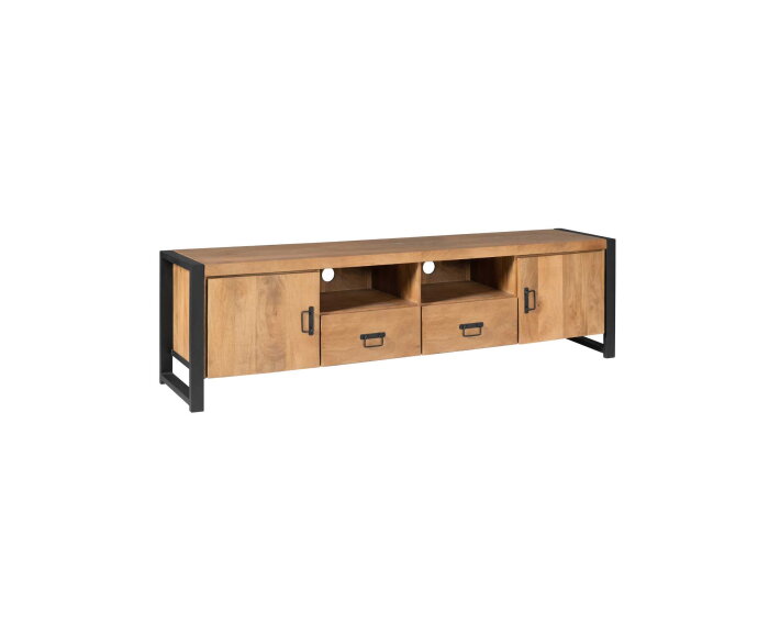 Tv-meubel Britt 200 cm mango metaal - Naturel | Meubelplaats