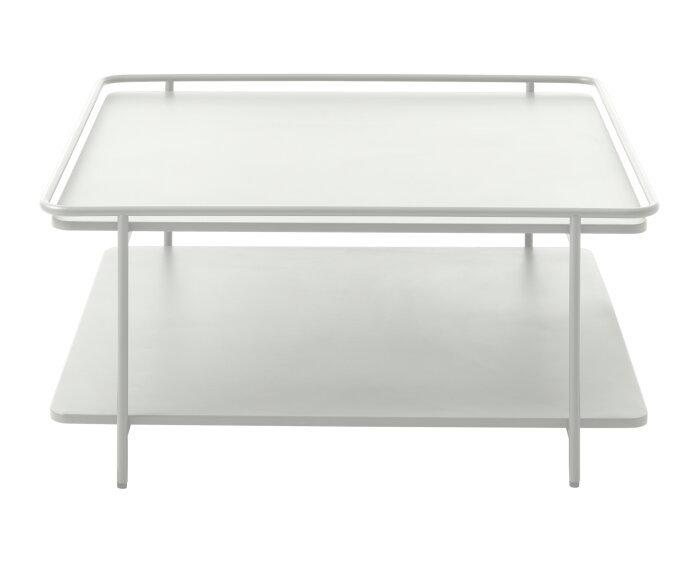 Salontafel Yuba vierkant metaal 75x75 cm - Wit