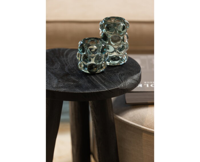 Ares Waxinehouder Glas Blauw/groen 8x8cm - WOOOD Exclusive