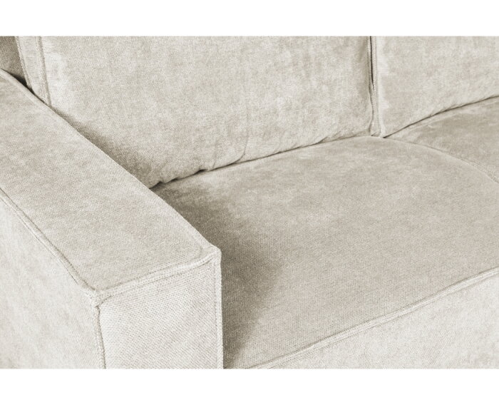 Hoekbank Valenzo Licht Beige - Memphis 4 &ndash; Ottomane Rechts &ndash; 265x210 cm