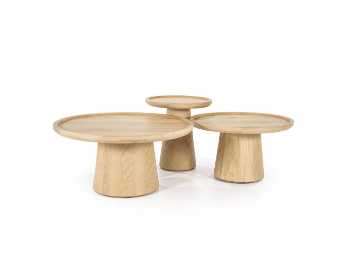 Salontafel Leia 66x66cm - naturel | Eleonora