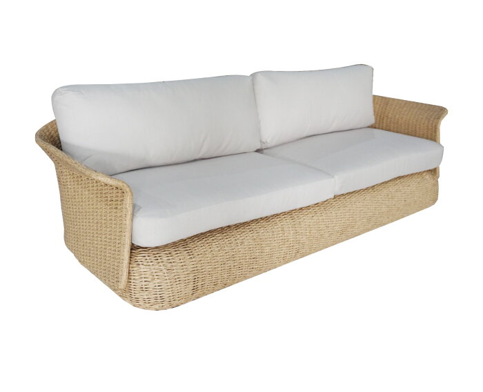 FONDA LOUNGE BENCH 3-SEATER  -  ALU LIGHT YELLOW